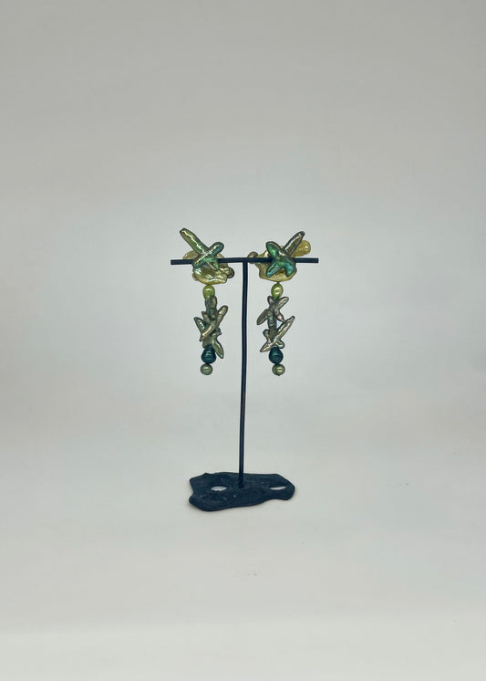 Pendientes Reversibles Algae - Verdes