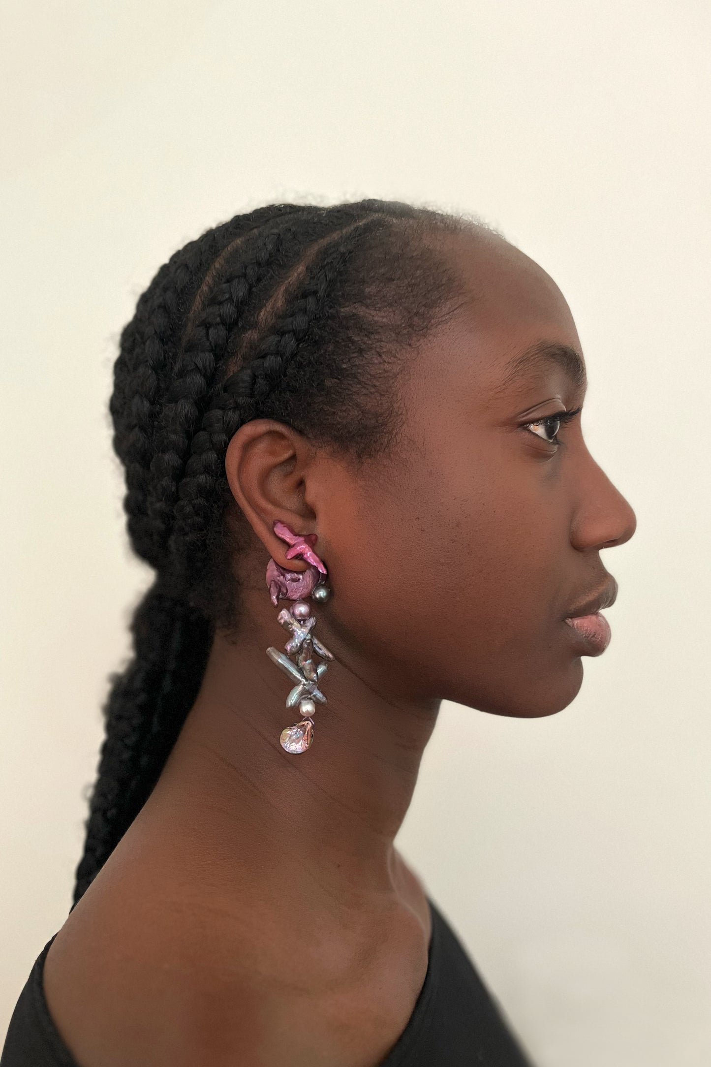 Pendientes Reversibles Algae - Magenta